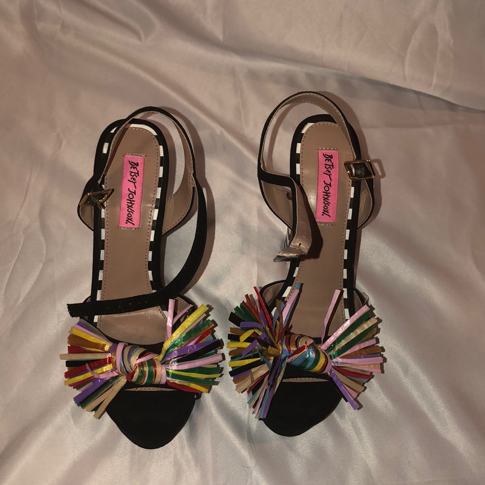 Betsy Johnson high heel shoes.